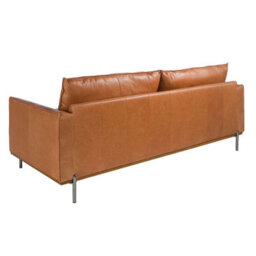 Angel Cerda Elegant Brown Leather 3-Seater Sofa For Modern Living Rooms - thumbnail 5
