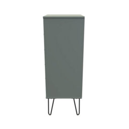 Osaka 5 Drawer Tall Bedside Cabinet In Reed Green (Ready Assembled) - thumbnail 2
