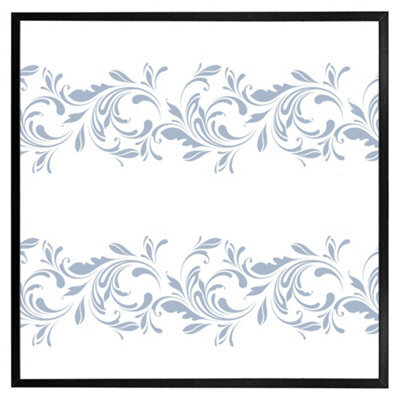 "Andrew Lee Decorative Swirls And Flowers (Picutre Frame) / 24X24"" / Brown" - image 1