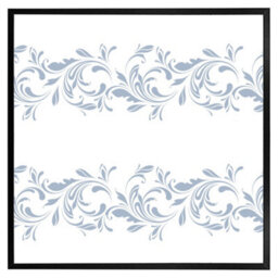 "Andrew Lee Decorative Swirls And Flowers (Picutre Frame) / 24X24"" / Brown" - thumbnail 3