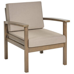 Beliani Garden Lounge Set With Table 4 Seater Manila Acacia Wood Dark Brown - thumbnail 9