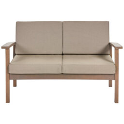 Beliani Garden Lounge Set With Table 4 Seater Manila Acacia Wood Dark Brown - thumbnail 7