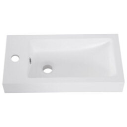 Kleankin Bathroom Wash Basin Vanity With Ceramic Sink Base Cabinet Two Doors - thumbnail 7