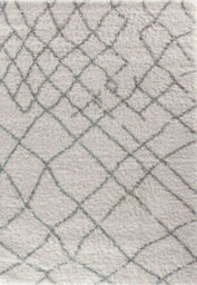 Moroccan Berber Shaggy Rugs Living Room Abstract Light Cream 80X150 Cm - thumbnail 3