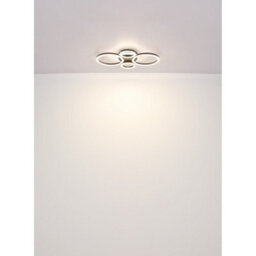 Luminosa Lighting Luminosa Loretta 3 Ring Integrated Led Semi Flush Ceiling Light Matt Black 4X Led 2700-6500K - thumbnail 6