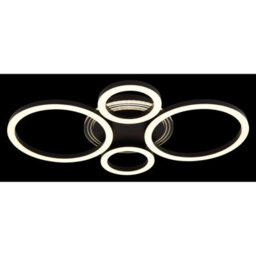 Luminosa Lighting Luminosa Loretta 3 Ring Integrated Led Semi Flush Ceiling Light Matt Black 4X Led 2700-6500K - thumbnail 4