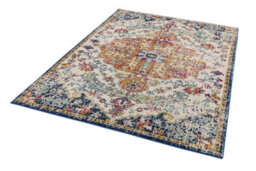 Multi Traditional Easy To Clean Floral Rug Dining Room-160Cm X 230Cm - thumbnail 3