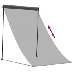 Walplus Retractable Awning Garden Sun Shade Canopy Gazebo For Back Door, Porch, Patio Anthracite 150X150 Cm Fabric And Steel - thumbnail 6
