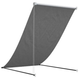 Walplus Retractable Awning Garden Sun Shade Canopy Gazebo For Back Door, Porch, Patio Anthracite 150X150 Cm Fabric And Steel - thumbnail 5