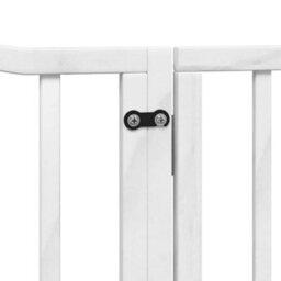 Walplus White Dog Gate With Door Foldable 4 Panels 320 Cm Poplar Wood - thumbnail 8