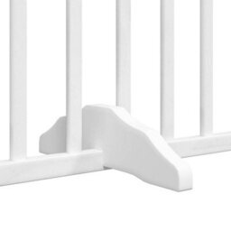 Walplus White Dog Gate With Door Foldable 4 Panels 320 Cm Poplar Wood - thumbnail 9