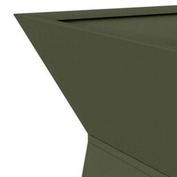Berkfield Garden Pillar Planter With Bowl Olive Green 35X35X73 Cm Steel - thumbnail 7