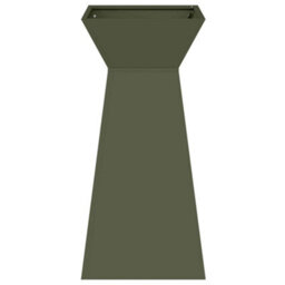 Berkfield Garden Pillar Planter With Bowl Olive Green 35X35X73 Cm Steel - thumbnail 5