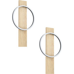 2 Pack Modern Led Ceiling Light Fixture In Black And Brown With White Shade