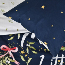 Smart Living Printed Little Christmas Hollytree Reversible Duvet Cover & Pillocase - thumbnail 5