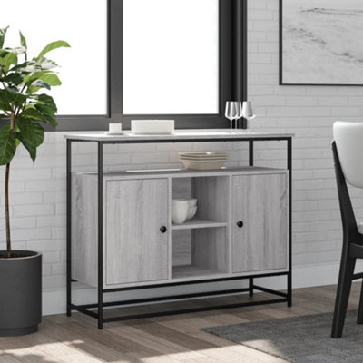 Berkfield Sideboard Grey Sonoma 100X35X80 Cm Engineered Wood - image 1