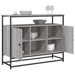 Berkfield Sideboard Grey Sonoma 100X35X80 Cm Engineered Wood - thumbnail 4