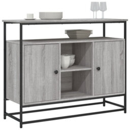 Berkfield Sideboard Grey Sonoma 100X35X80 Cm Engineered Wood - thumbnail 3