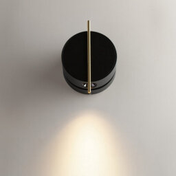 Luminosa Lighting Luminosa Nuance Modern Integrated Led Wall Lamp Black And Brass 3000K 200Lm - thumbnail 4