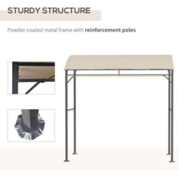 Outsunny 2.2 X 1.5 M Bbq Gazebo Tent Sun Shade With Canopy, Beige - thumbnail 6
