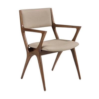 Angel Cerda Mink Leatherette Chair With Armrests - image 1