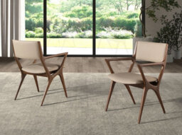 Angel Cerda Mink Leatherette Chair With Armrests - thumbnail 3