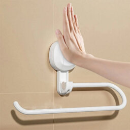 Style 1 Kitchen Toilet Suction Cup Roll Paper Holder Stand Towel Rail Rack Bathroom Hook - thumbnail 3