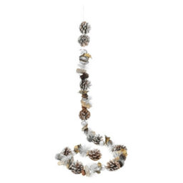 Urbn-Living Urbnliving 150Cm Genuine Pinecone Christmas Garland Natural White Tree Fireplace Decor Xmas Door Wreath - thumbnail 3