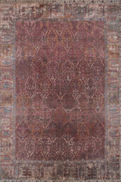 Loomed Purple Soft Machine Washable Washable Modern Area Rug - 170 X 120Cm - thumbnail 2