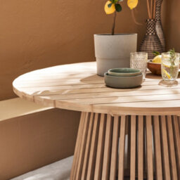 4-Seater Wooden Dining Table Indoor/outdoor Natural - Sweeek - thumbnail 3