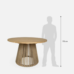 4-Seater Wooden Dining Table Indoor/outdoor Natural - Sweeek - thumbnail 7