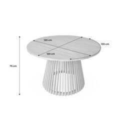4-Seater Wooden Dining Table Indoor/outdoor Natural - Sweeek - thumbnail 8