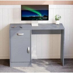 Spacious Grey Computer Desk With Ergonomic Design, Perfect For Your Workspace. - thumbnail 5