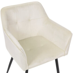 Beliani Set Of 2 Dining Chairs Jasmin Velvet Light Beige - thumbnail 7