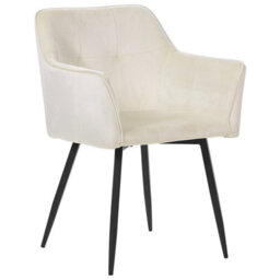 Beliani Set Of 2 Dining Chairs Jasmin Velvet Light Beige - thumbnail 4