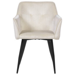 Beliani Set Of 2 Dining Chairs Jasmin Velvet Light Beige - thumbnail 5
