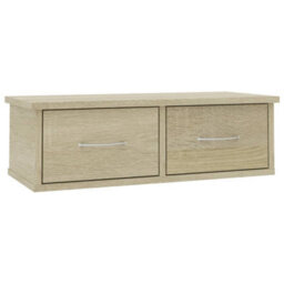 Vidaxl Wall-Mounted Drawer Shelf Sonoma Oak 60X26X18.5 Cm Engineered Wood - thumbnail 2