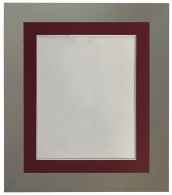Frames By Post Metro Dark Grey Frame With Red Mount For Image Size 7 X 5 Inch - image 1