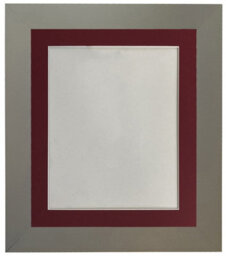 Frames By Post Metro Dark Grey Frame With Red Mount For Image Size 7 X 5 Inch - thumbnail 1