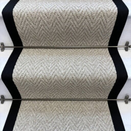 RainbowHome Andes Stair Runner With 100% Cotton Black Border 70 600 - thumbnail 2