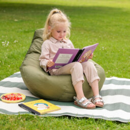 Icon Kids Dalton High Back Bean Bag Indoor Outdoor Khaki - thumbnail 2
