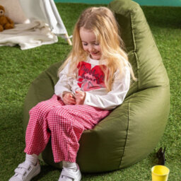 Icon Kids Dalton High Back Bean Bag Indoor Outdoor Khaki - thumbnail 8