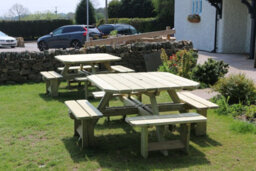Churnet Valley Garden Furniture Ltd Square Picnic Table Sits 8, Wooden Garden Furniture - L200 X W200 X H77 Cm - Minimal Assembly Required - thumbnail 4