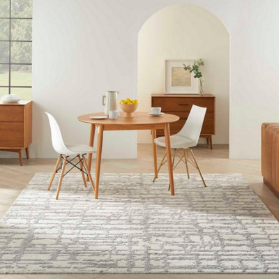 Grey Wool Handmade Luxurious Modern,abstract Rug For Bedroom & Living Room-259Cm X 351Cm