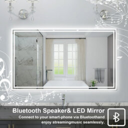 Probaty Bathrooms 1200X700mm Bathroom Led Mirror 3 Colors Dimmable With Bluetooth Memory Function,anti-Fog Wall Mounted Vanity Backlit Mirror - thumbnail 2