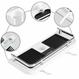 Bathroom Shower Accessories Rack Organiser Tray Pole Caddy Storage Holder Shelf - thumbnail 4
