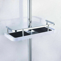 Bathroom Shower Accessories Rack Organiser Tray Pole Caddy Storage Holder Shelf - thumbnail 5