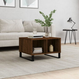Berkfield Coffee Table Brown Oak 60X50X36.5 Cm Engineered Wood - thumbnail 1