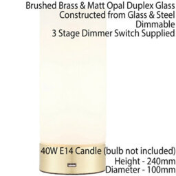 2 Pack - Touch Dimmable Table Lamp Brass & Frosted Glass Shade Light Usb Charger - thumbnail 3