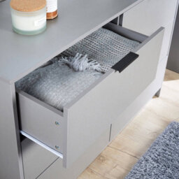 Home Source Phoenix 6 Drawer Storage Chest Grey Bedroom Furniture - thumbnail 6